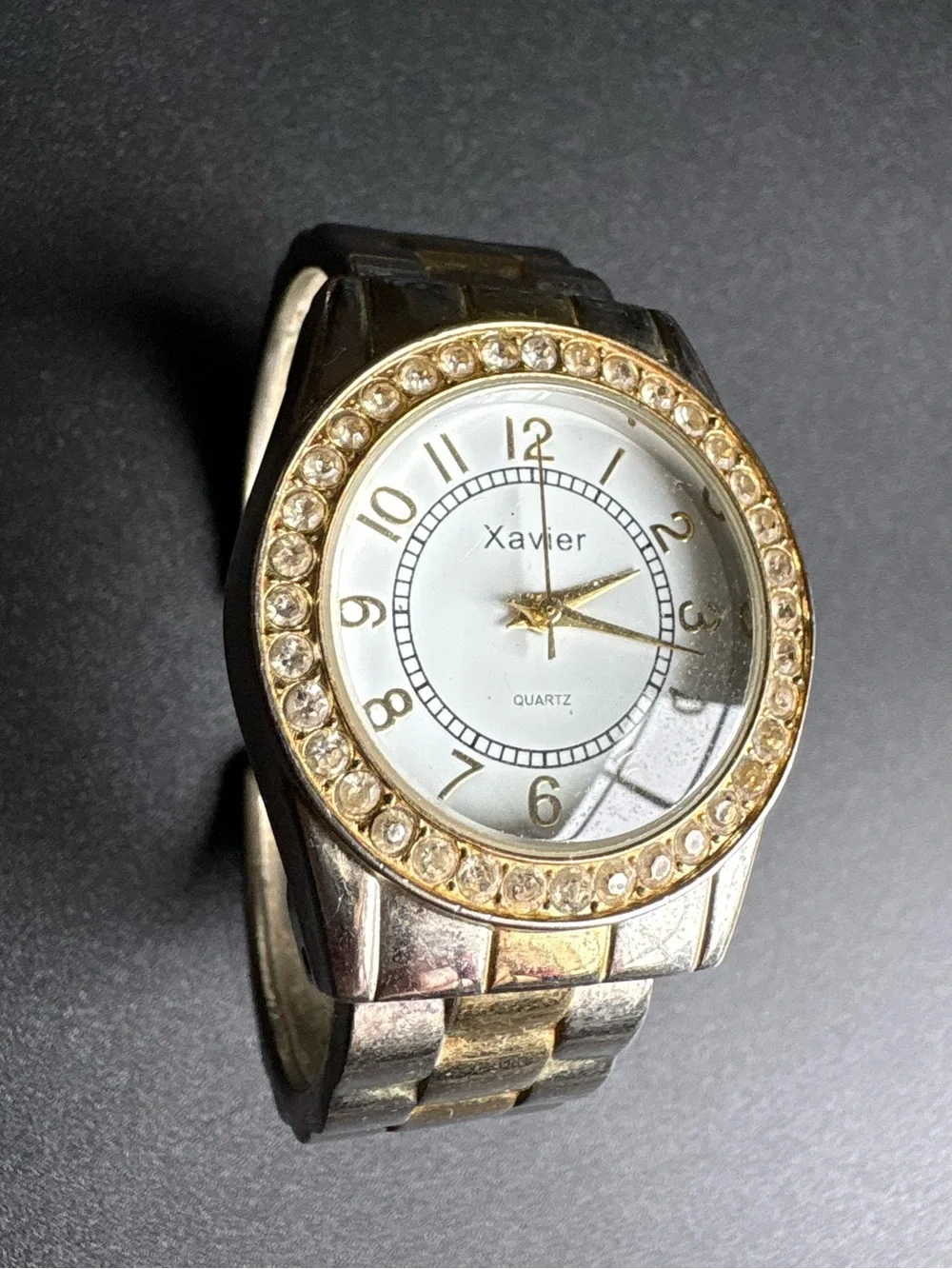 Women's Gold and Silver Crystal Accent Watch